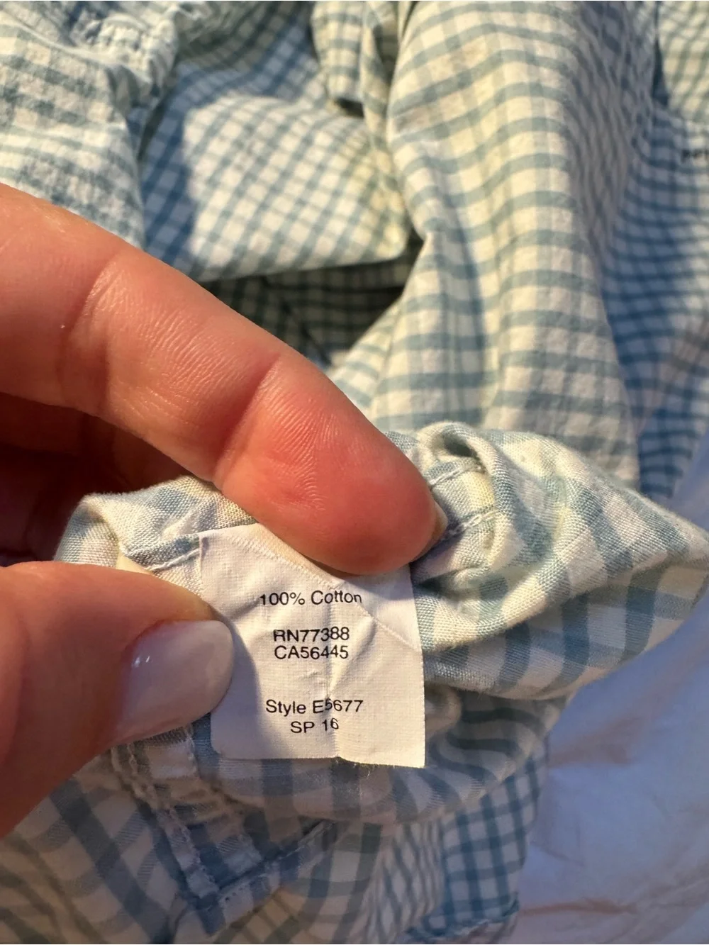 J. Crew. Slim Fit Blue & White Gingham Button Down Shirt Men’s XL 100% Cotton